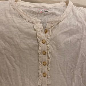 White/cream Vineyard Vines size Medium long sleeve shirt. Breathable and airy.